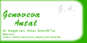 genoveva antal business card